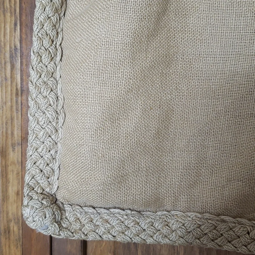 Pottery Barn Linen Jute Braid Pillow Cover